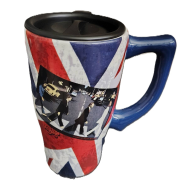 The Beatles Abbey Road Union Jack Travel Mug with Handle